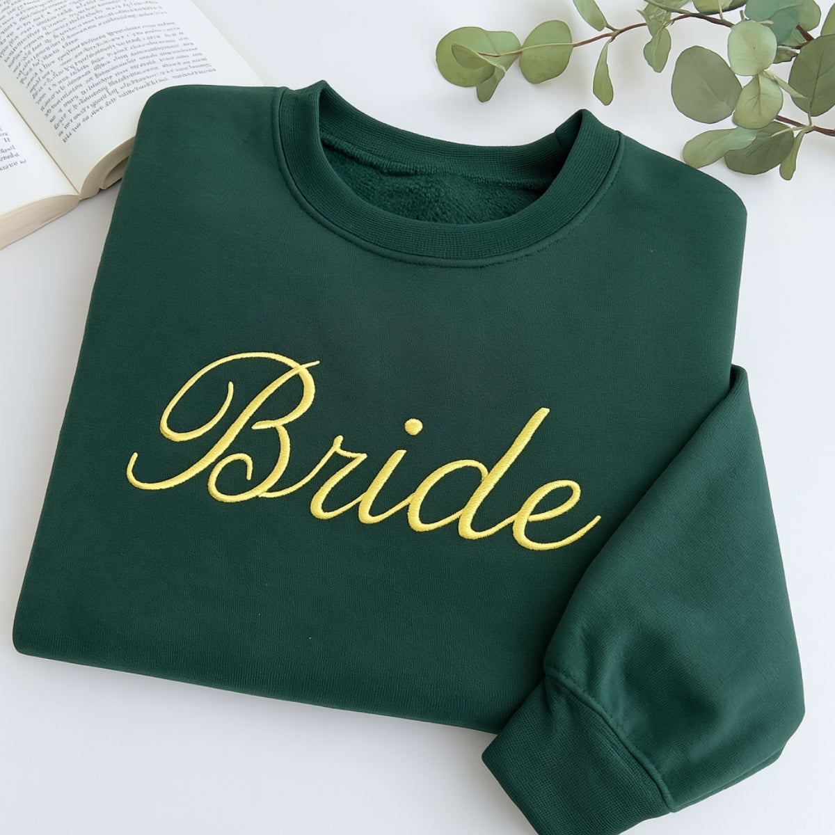 Bride Custom Embroidered Sweatshirt - Personalized Wedding Bridal Shower Gift