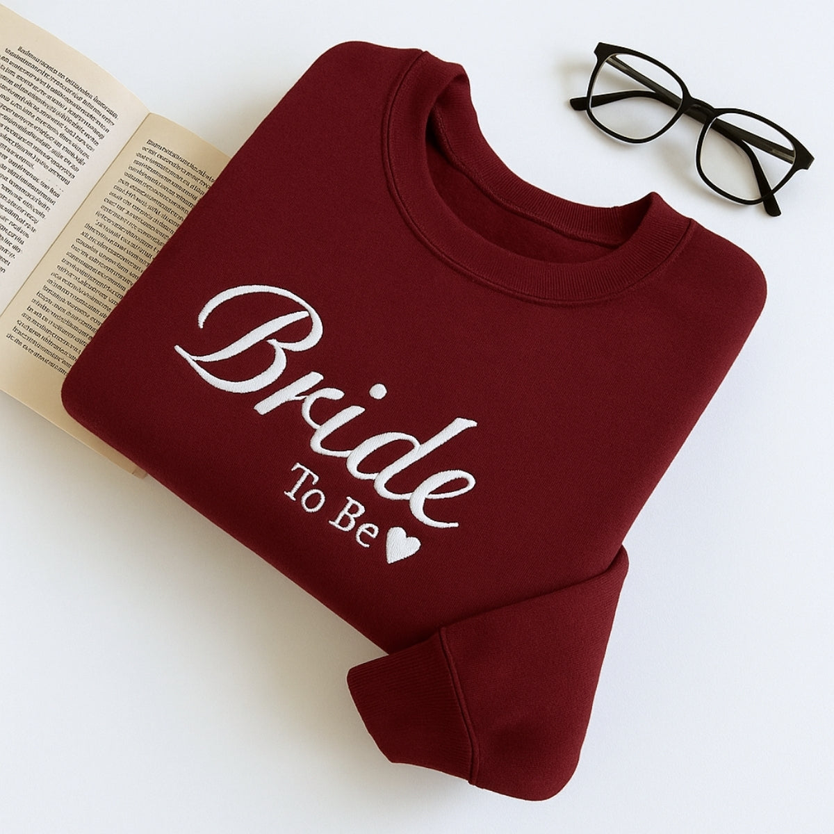 Bride To Be Custom Embroidered Sweatshirt - Personalized Engagement Bridal Shower Gift