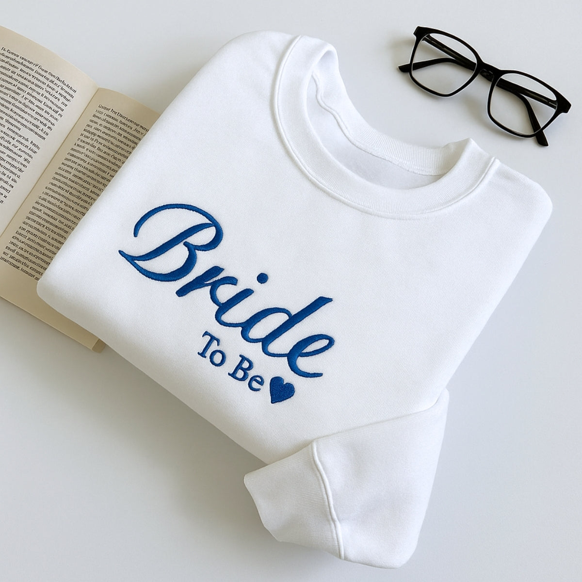 Bride To Be Custom Embroidered Sweatshirt - Personalized Engagement Bridal Shower Gift