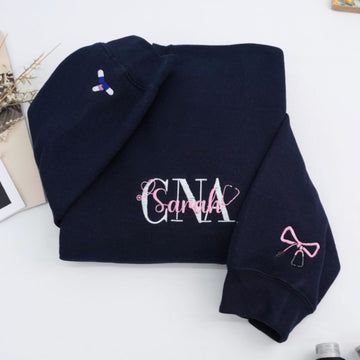 CNA Custom Embroidered Sweatshirt - Personalized Certified Nursing Assistant Gift