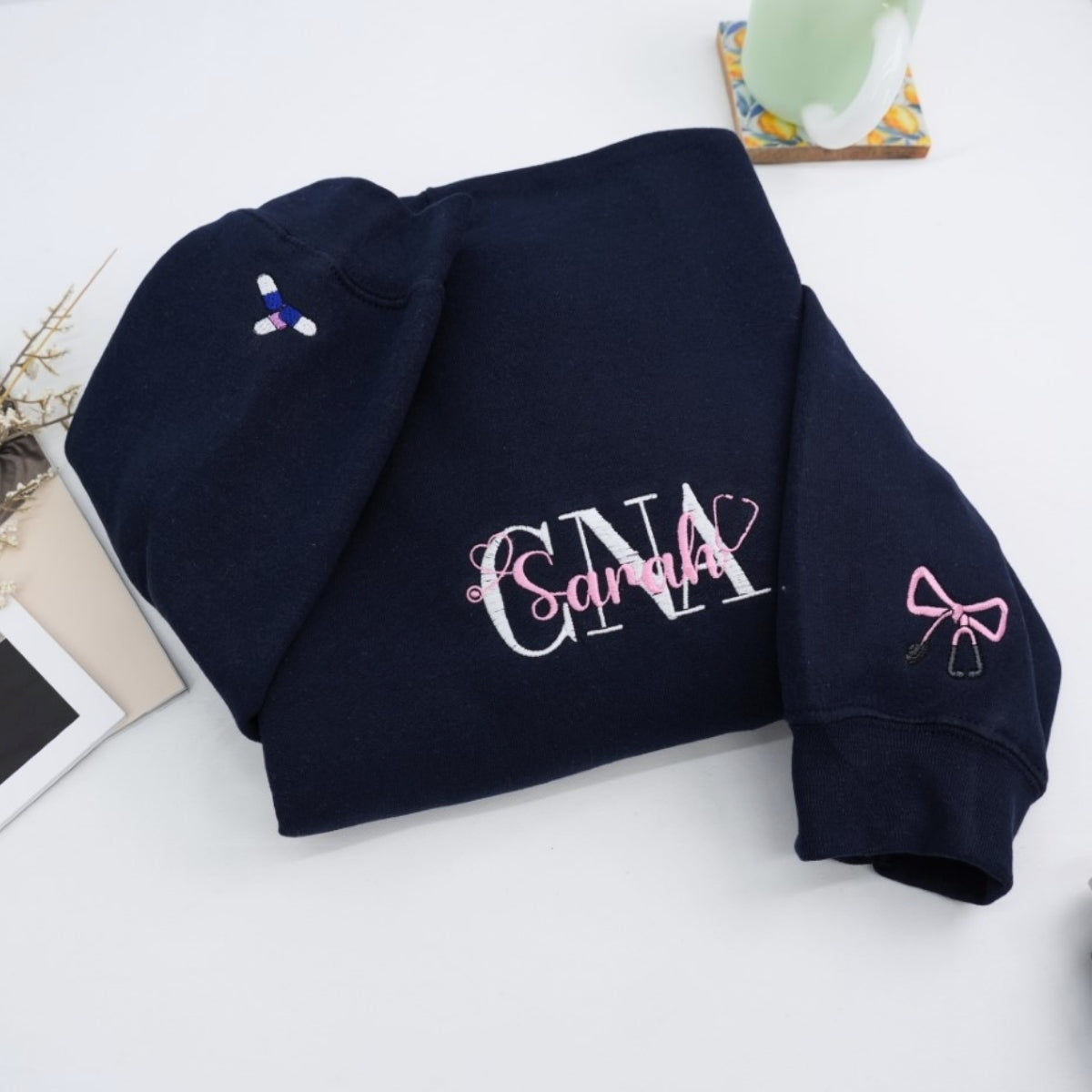 CNA Custom Embroidered Sweatshirt - Personalized Certified Nursing Assistant Gift