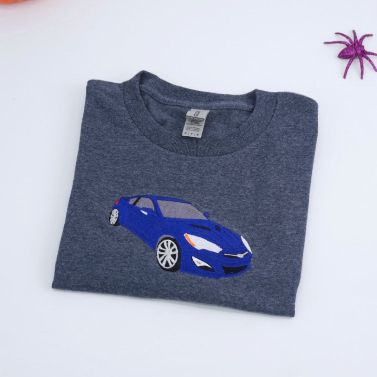 Sports Car Custom Embroidered T-Shirt - Personalized Apparel for Car Lover