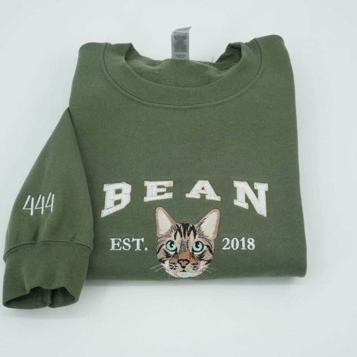 Multi Cat Face Custom Embroidered Hoodie - Personalized Cat Mom Gift