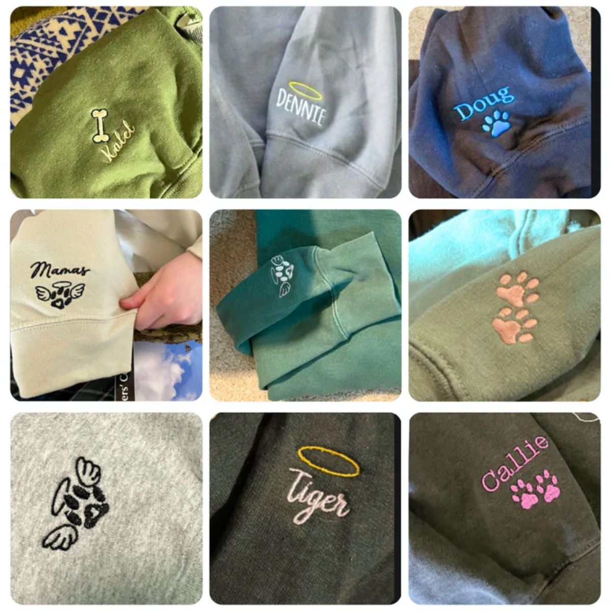 Cat Name Custom Embroidered Hoodie - Personalized Varsity Style Pet Sweatshirt