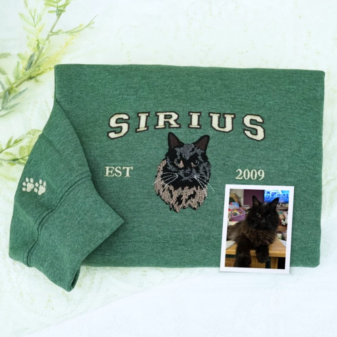 Cat Dad Custom Embroidered Hoodie - Perfect Father's Day Cat Lover Gift