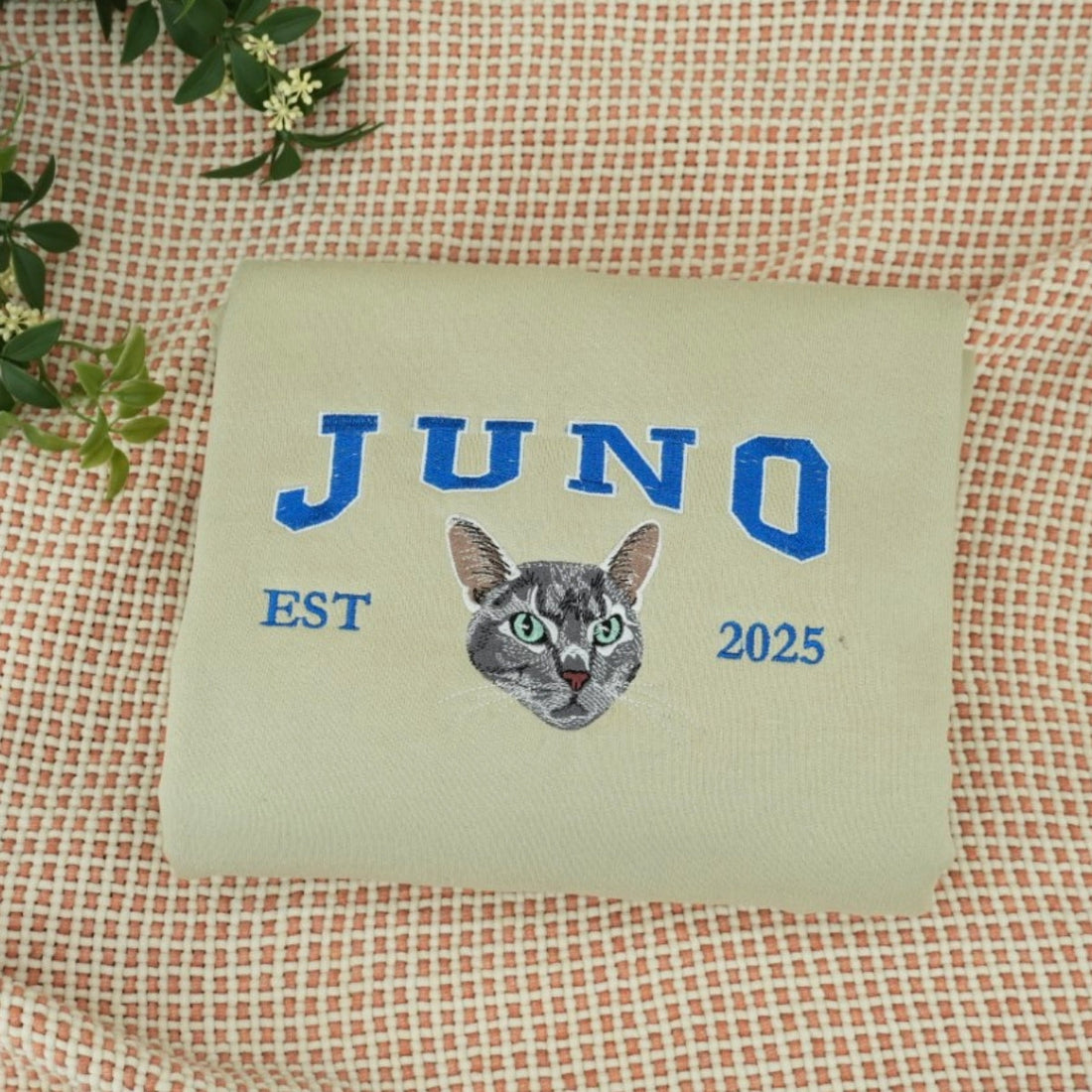 Cat Dad Custom Embroidered Hoodie - Perfect Father's Day Cat Lover Gift