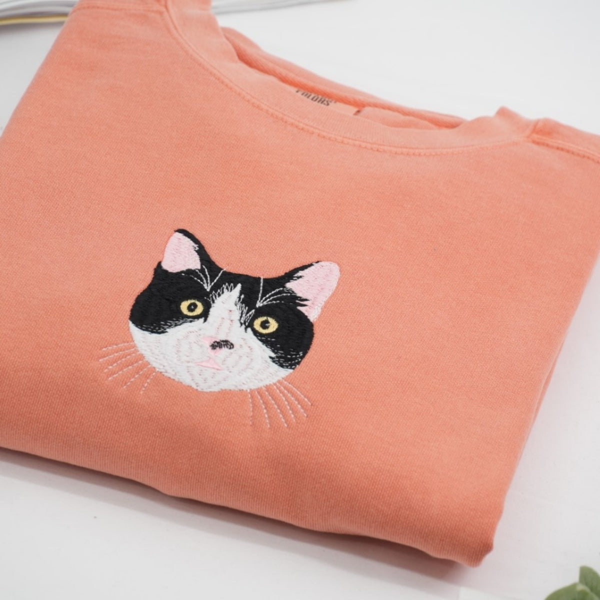 Cat Face Embroidered Sweatshirts - Multiple Cat Design Collection - Custom Cat Lover Hoodies - Perfect Cat Mom Dad Gift Collection