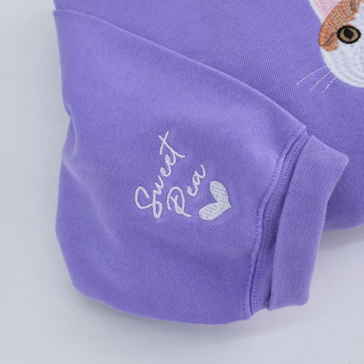 Cat Lover Custom Hoodies - Personalized Cat Face Embroidered Sweatshirts - Custom Pet Name Gift for Cat Mom Dad
