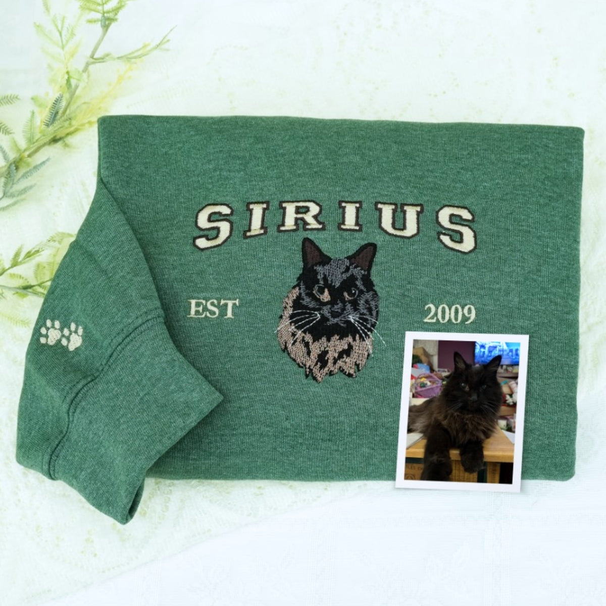 Cat Papa Custom Hoodies - Cat Dad Embroidered Sweatshirts - Perfect Father's Day Cat Lover Gift