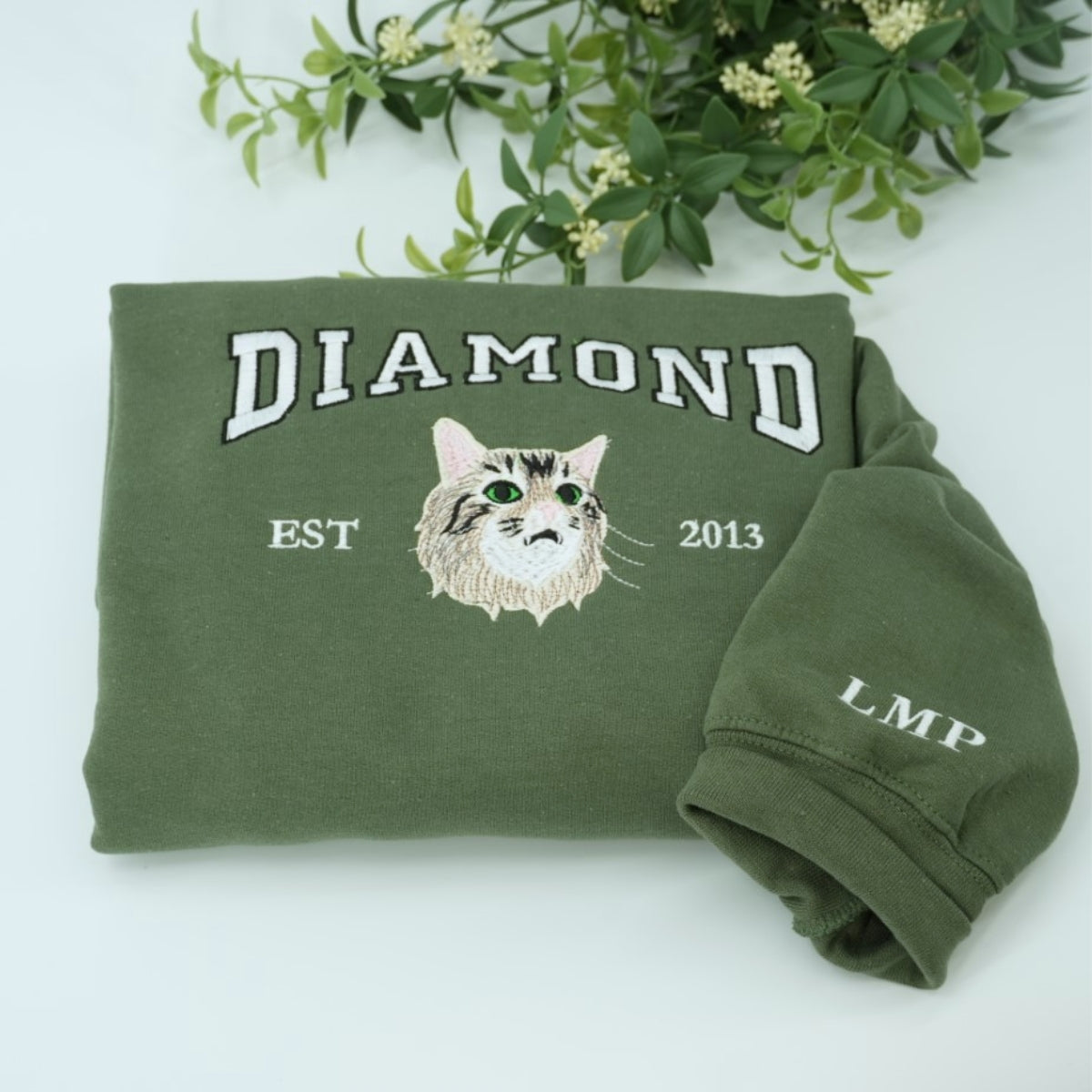 Cat Papa Custom Hoodies - Cat Dad Embroidered Sweatshirts - Perfect Father's Day Cat Lover Gift