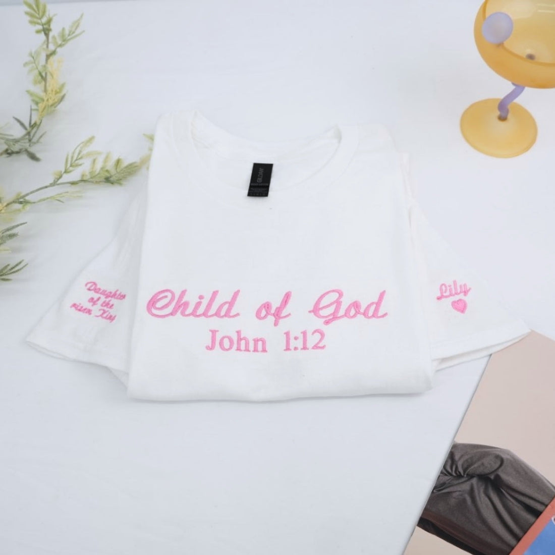 Child of God Custom Embroidered T-Shirt - Inspirational Faith Based Gift