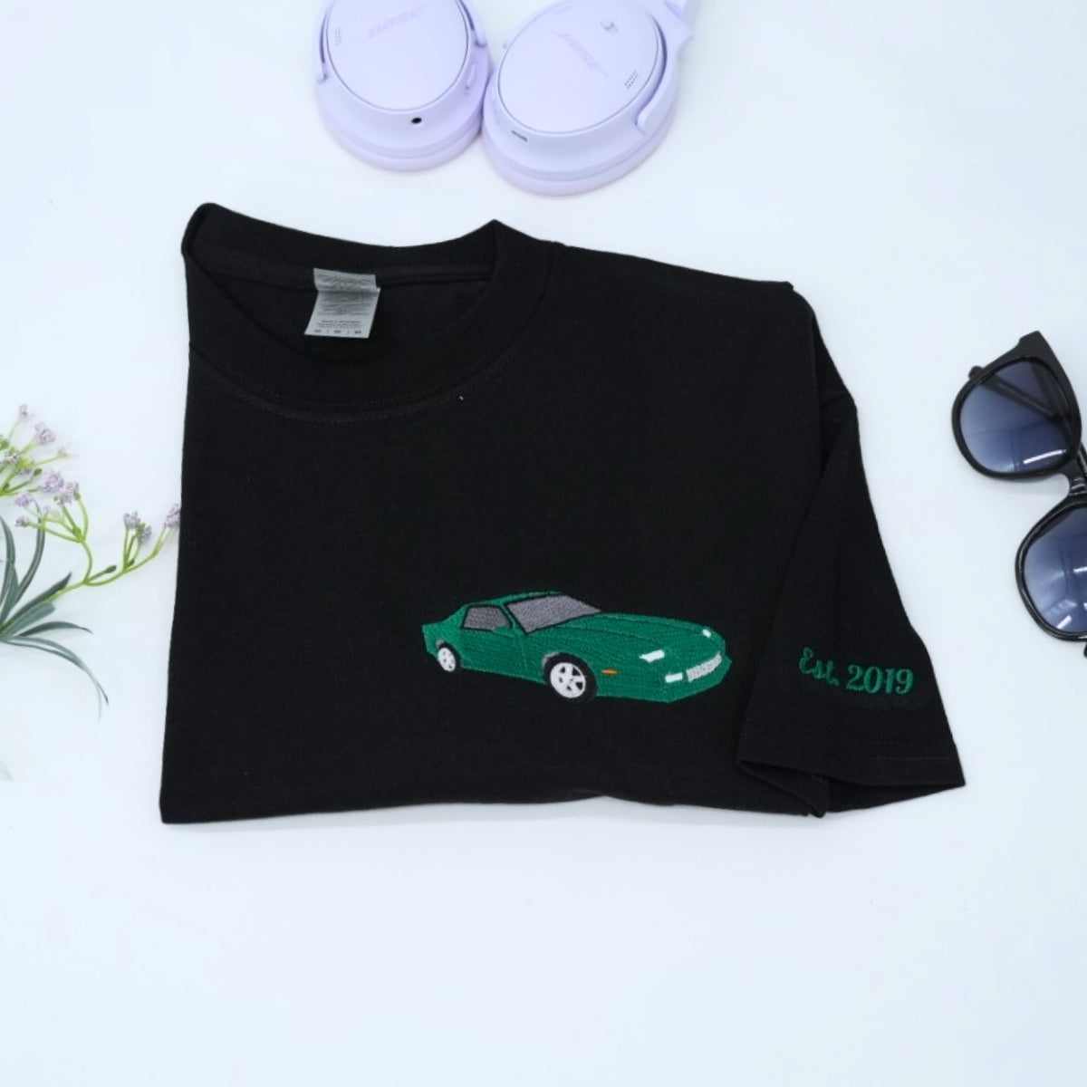 Classic Truck Custom Embroidered T-Shirt - Personalized Car Enthusiast Gift