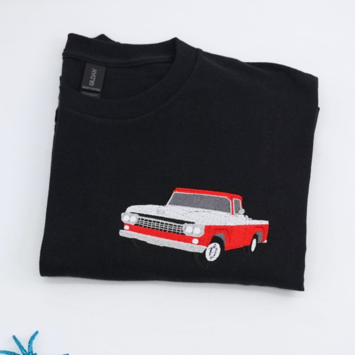 Classic Truck Custom Embroidered T-Shirt - Personalized Vintage Auto Gift