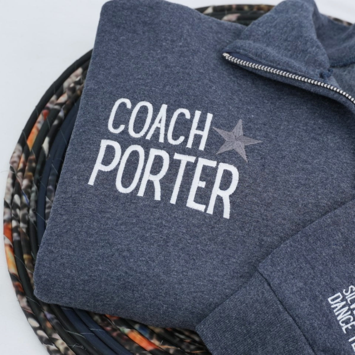 Coach Custom Embroidered Quarter Zip Hoodie - Personalized Team Coaching Gift