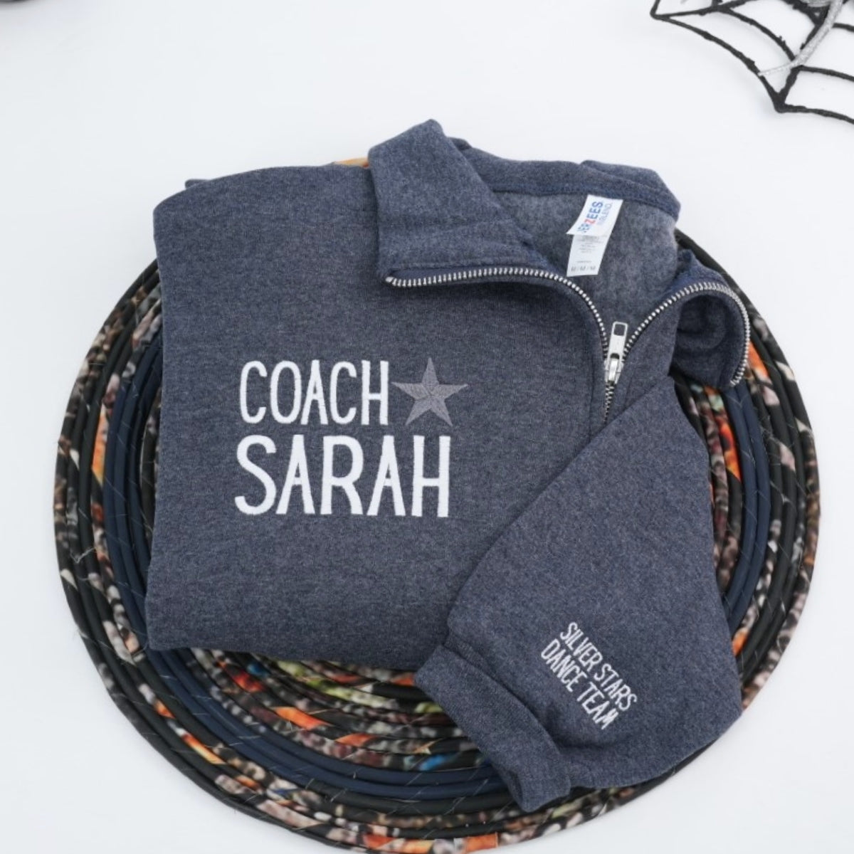Coach Custom Embroidered Quarter Zip Hoodie - Personalized Team Coaching Gift