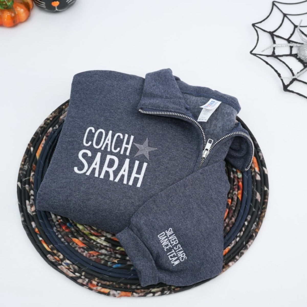 Coach Custom Embroidered Quarter Zip Hoodie - Personalized Team Coaching Gift