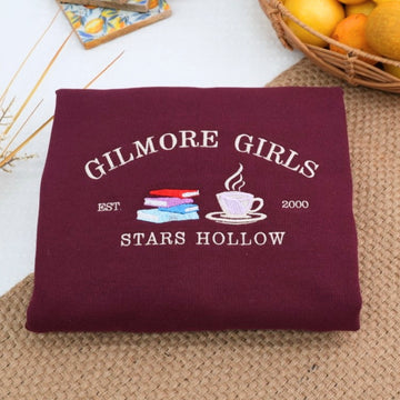 Coffee Books Custom Embroidered Sweatshirt - Personalized Literary Lover Gift