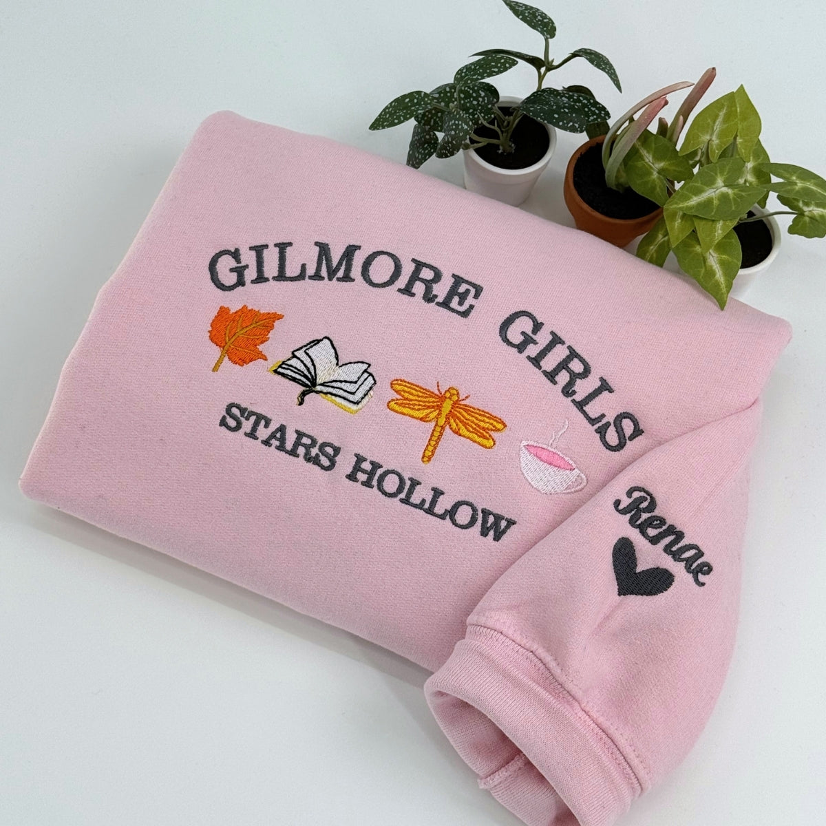 Coffee Books Custom Embroidered Sweatshirt - Personalized Literary Lover Gift