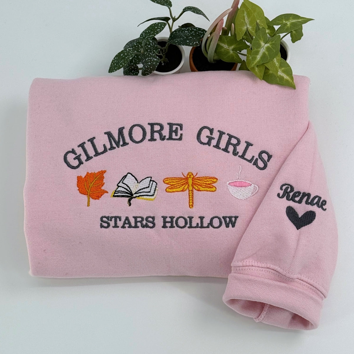 Coffee Books Custom Embroidered Sweatshirt - Personalized Literary Lover Gift