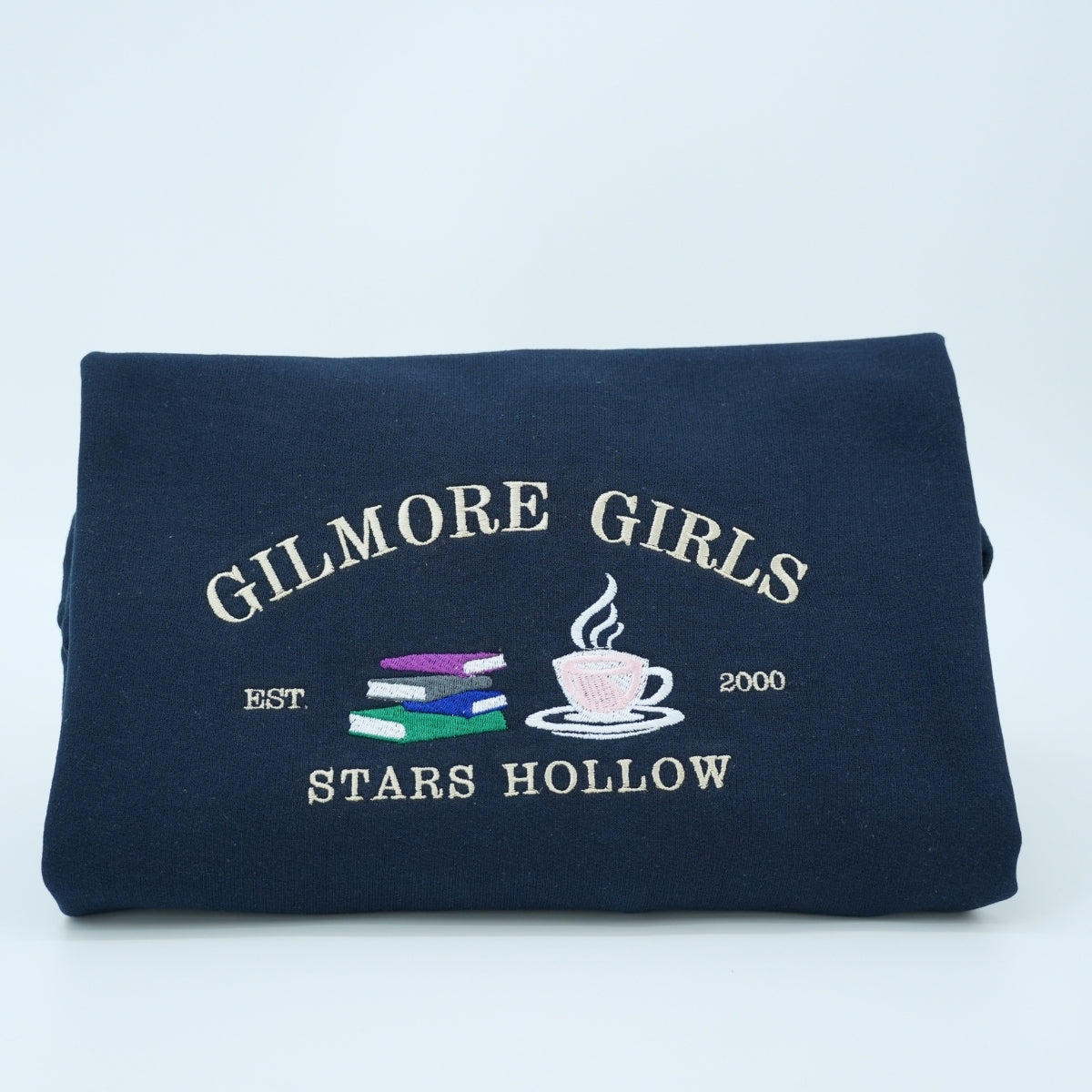 Coffee Books Custom Embroidered Sweatshirt - Personalized Literary Lover Gift