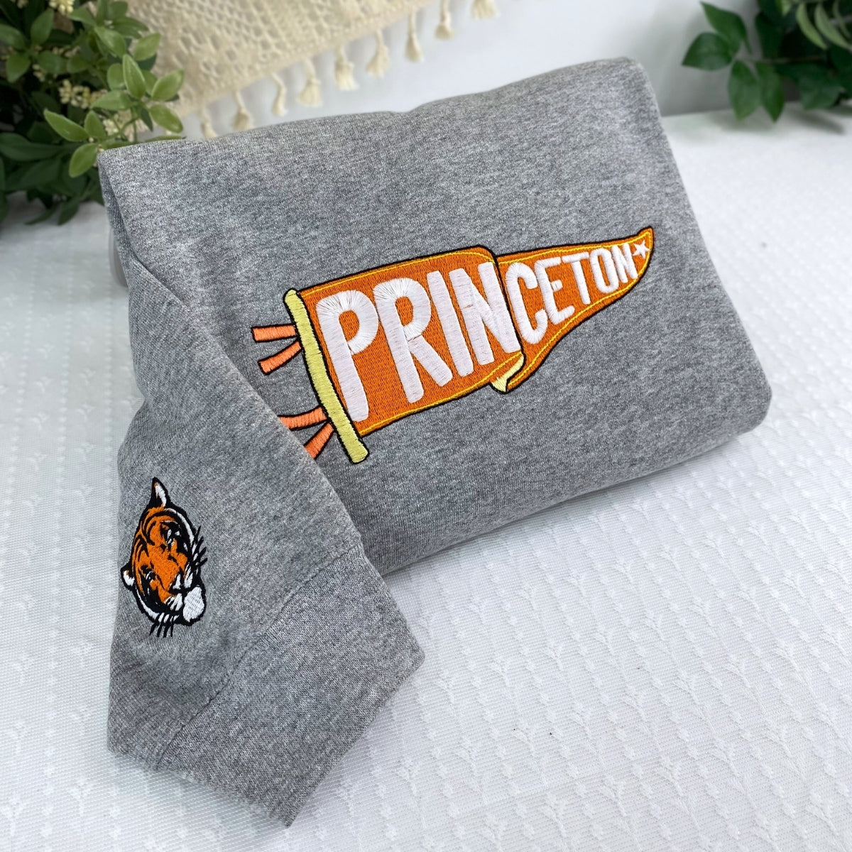 College Spirit Custom Embroidered Sweatshirt - Personalized Alumni Graduation Gift