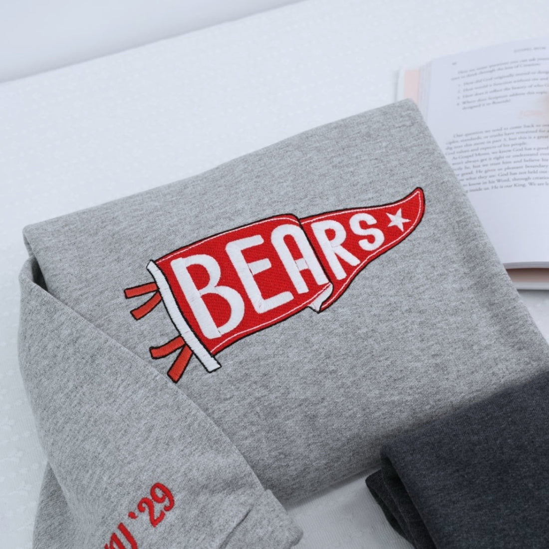 College Team Custom Embroidered Hoodie - Personalized University Spirit Gift