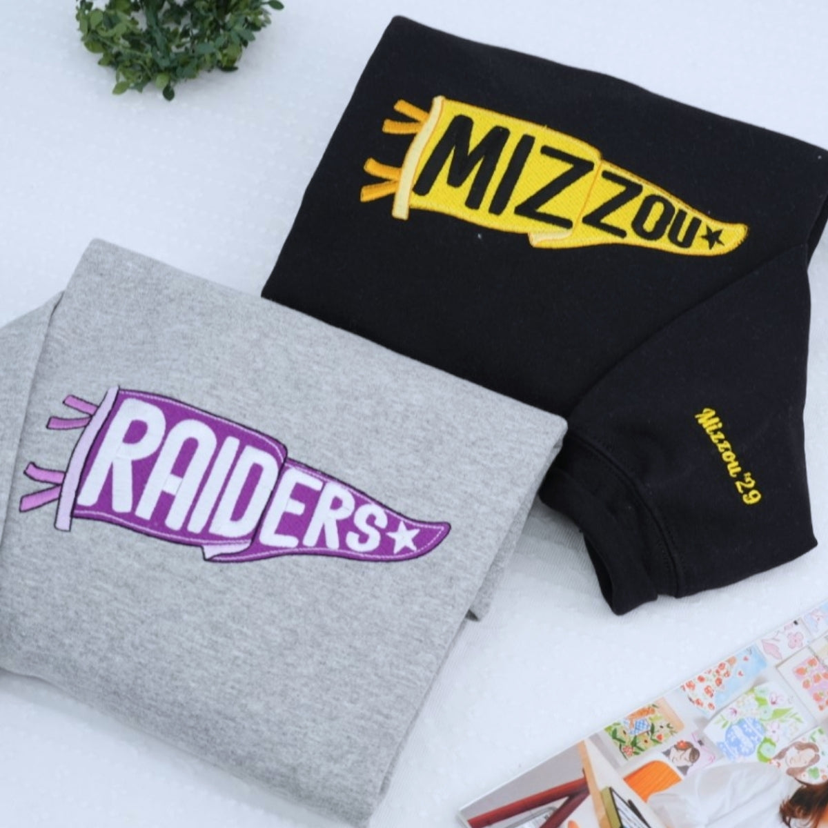 College Pride Custom Hoodies - University Team Embroidered Sweaters - School Spirit Gift