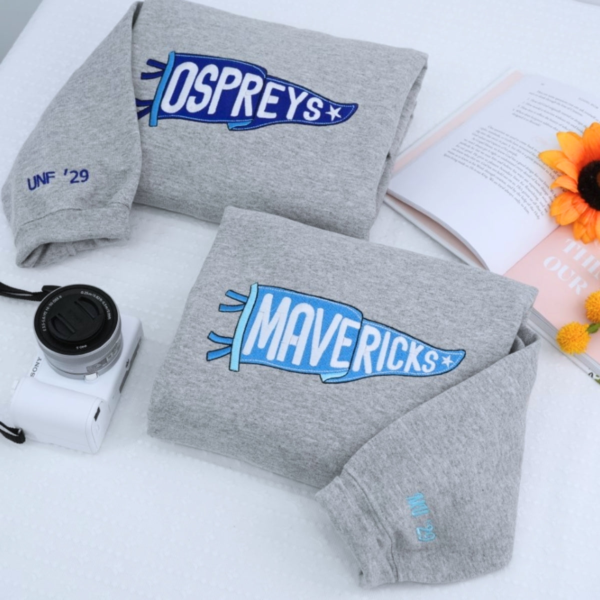 College Team Custom Hoodies - University Spirit Embroidered Sweaters - School Pride Gift