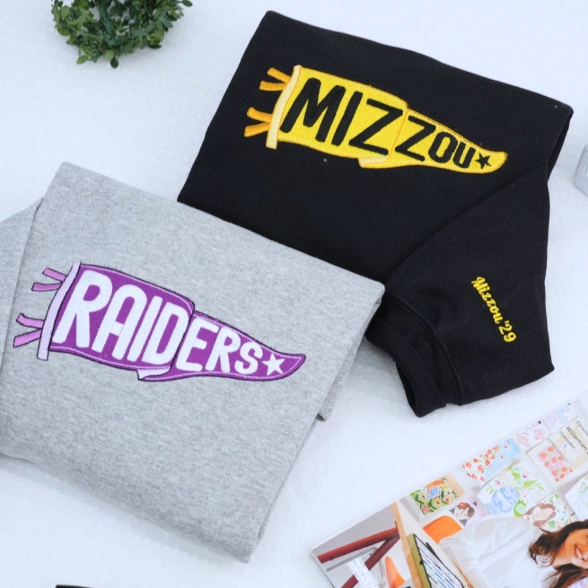 College Team Custom Hoodies - University Spirit Embroidered Sweaters - School Pride Gift