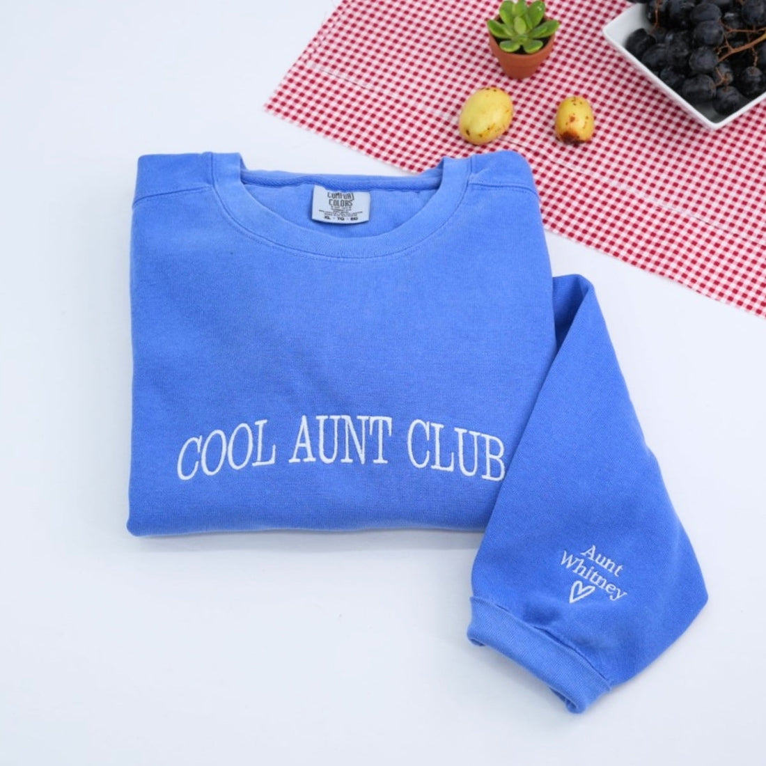 Cool Aunt Club Custom Embroidered Sweatshirt - Personalized Trendy Auntie Gift