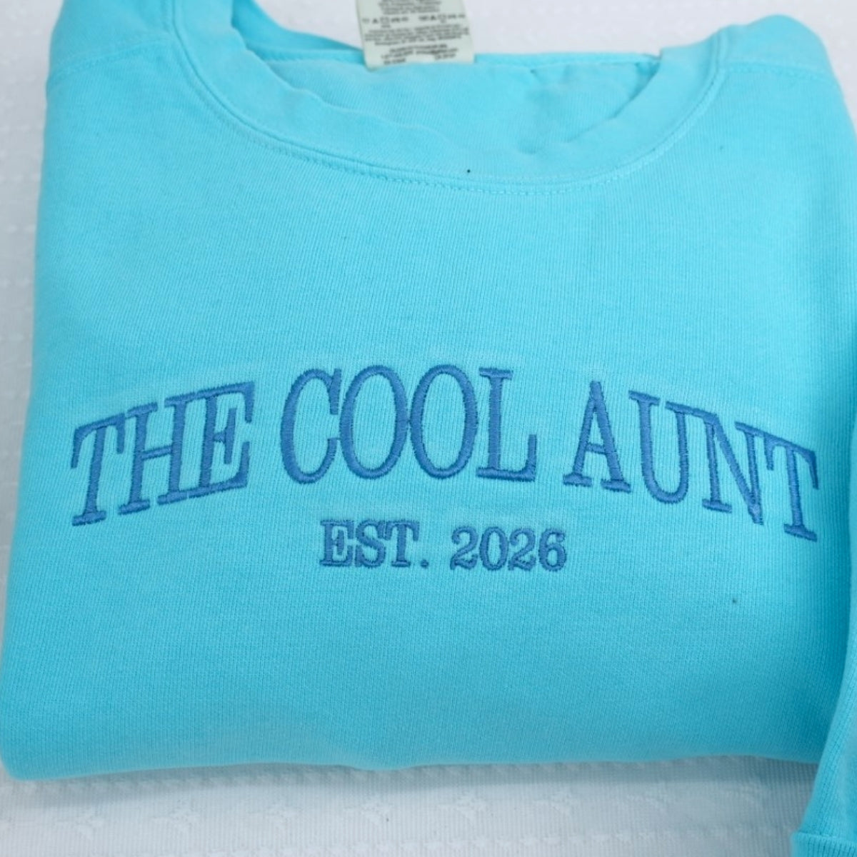 Cool Aunt Custom Embroidered Hoodie - Personalized Aunt Gift with EST Date