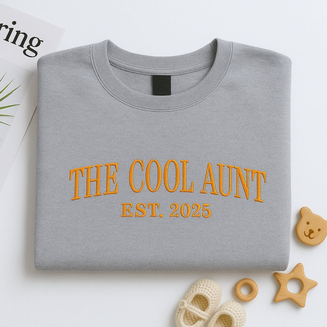 Cool Aunt Custom Embroidered Hoodie - Personalized Trendy Aunt Family Gift 2