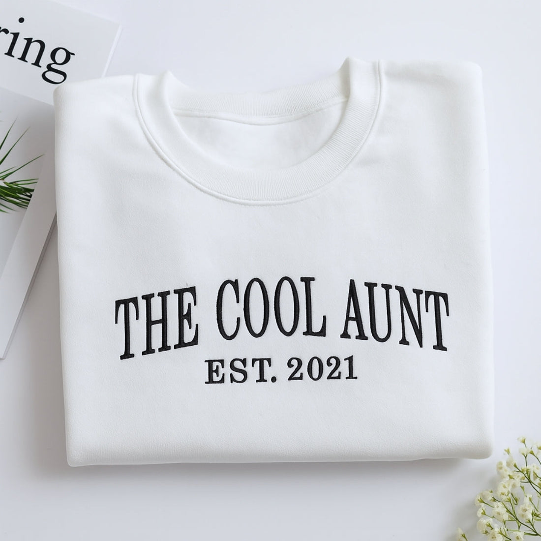 Cool Aunt Custom Embroidered Hoodie - Personalized Trendy Aunt Family Gift 2