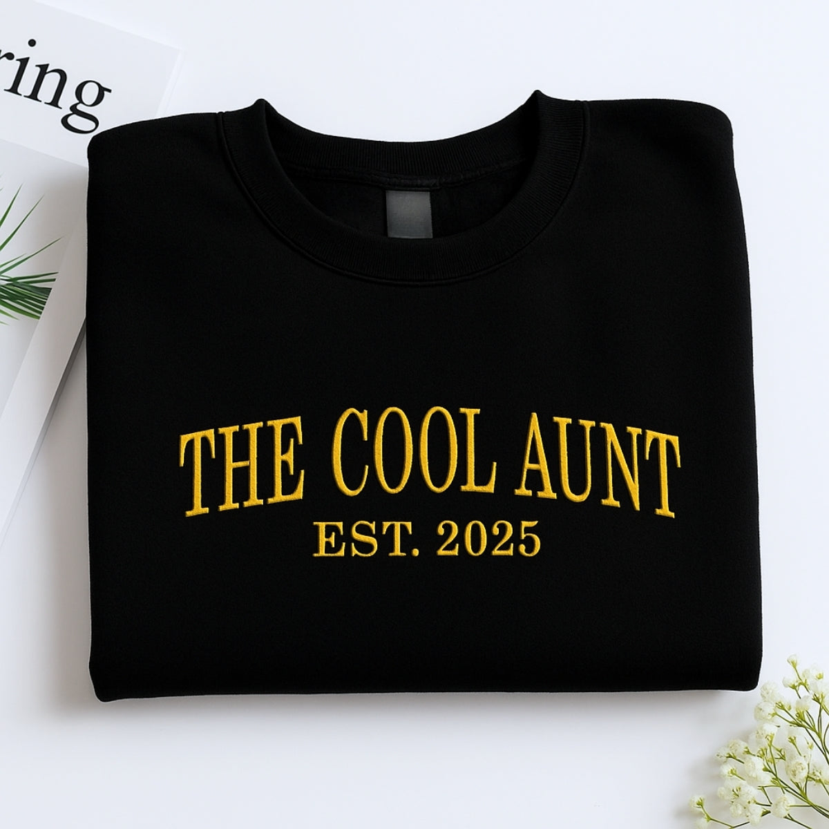 Cool Aunt Custom Embroidered Hoodie - Personalized Trendy Aunt Family Gift 2
