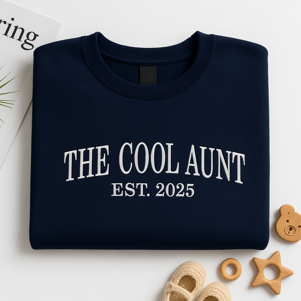Cool Aunt Custom Embroidered Hoodie - Personalized Trendy Aunt Family Gift 2
