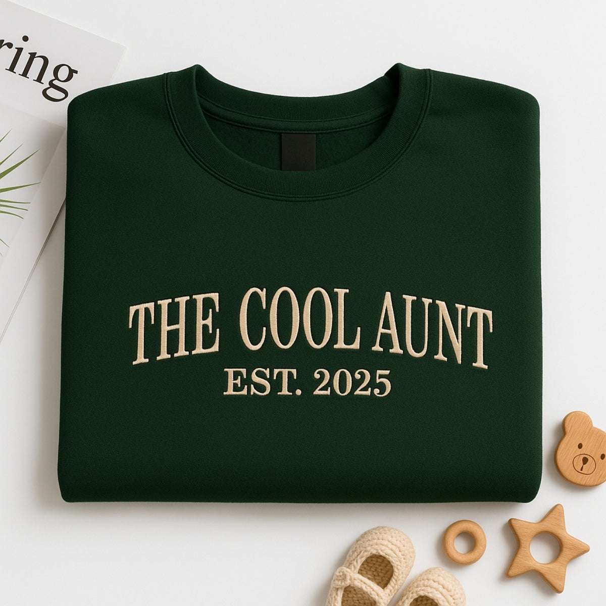 Cool Aunt Custom Embroidered Hoodie - Personalized Trendy Aunt Family Gift 2