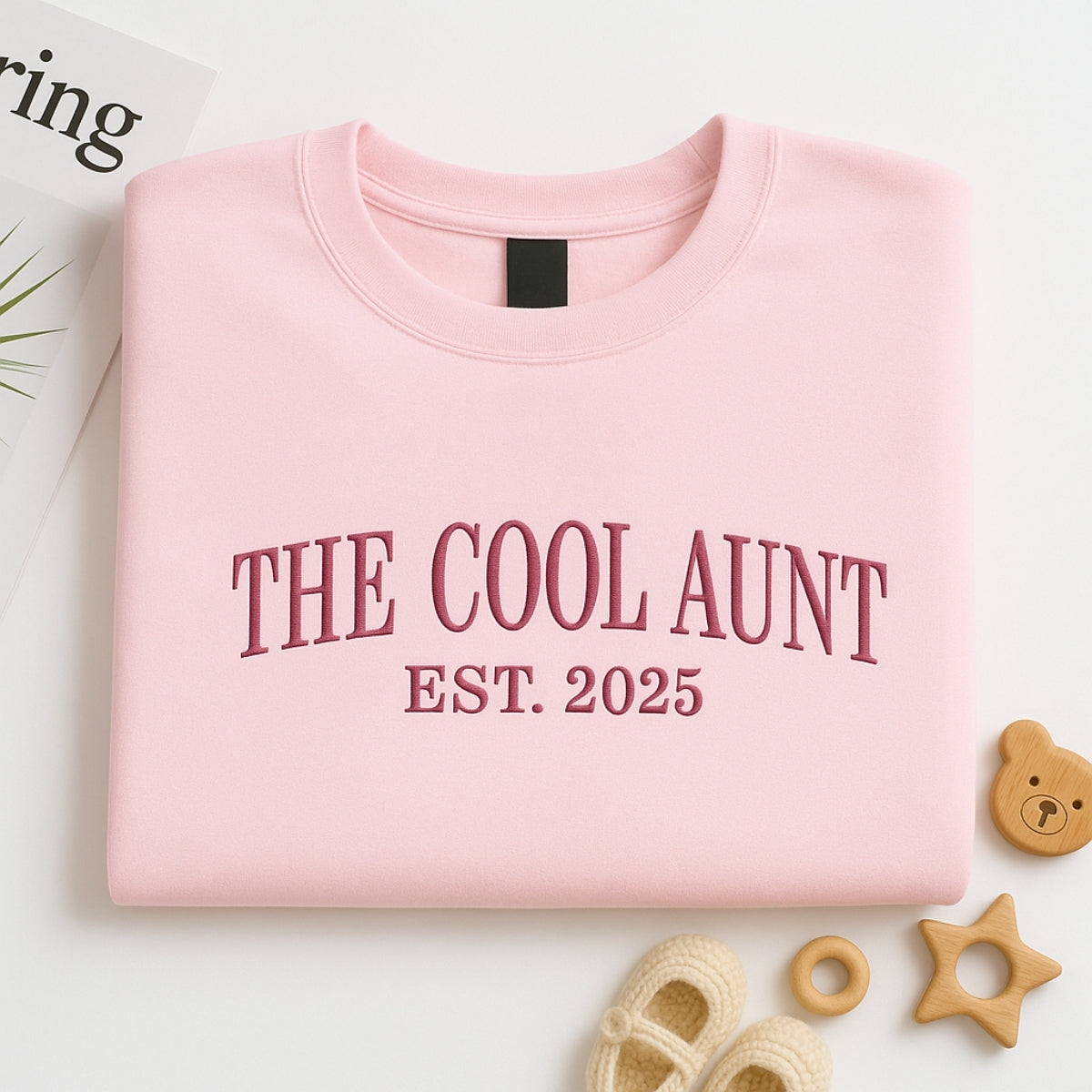 Cool Aunt Custom Embroidered Hoodie - Personalized Trendy Aunt Family Gift 2