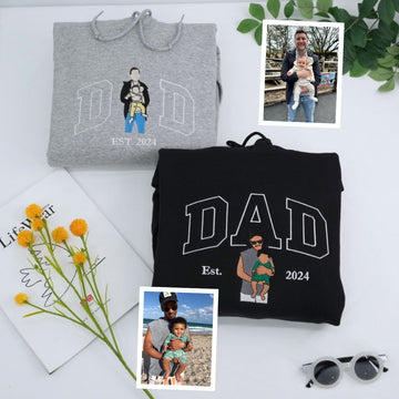 Cool Dad Custom Embroidered Hoodie - Personalized New Father's Day Gift