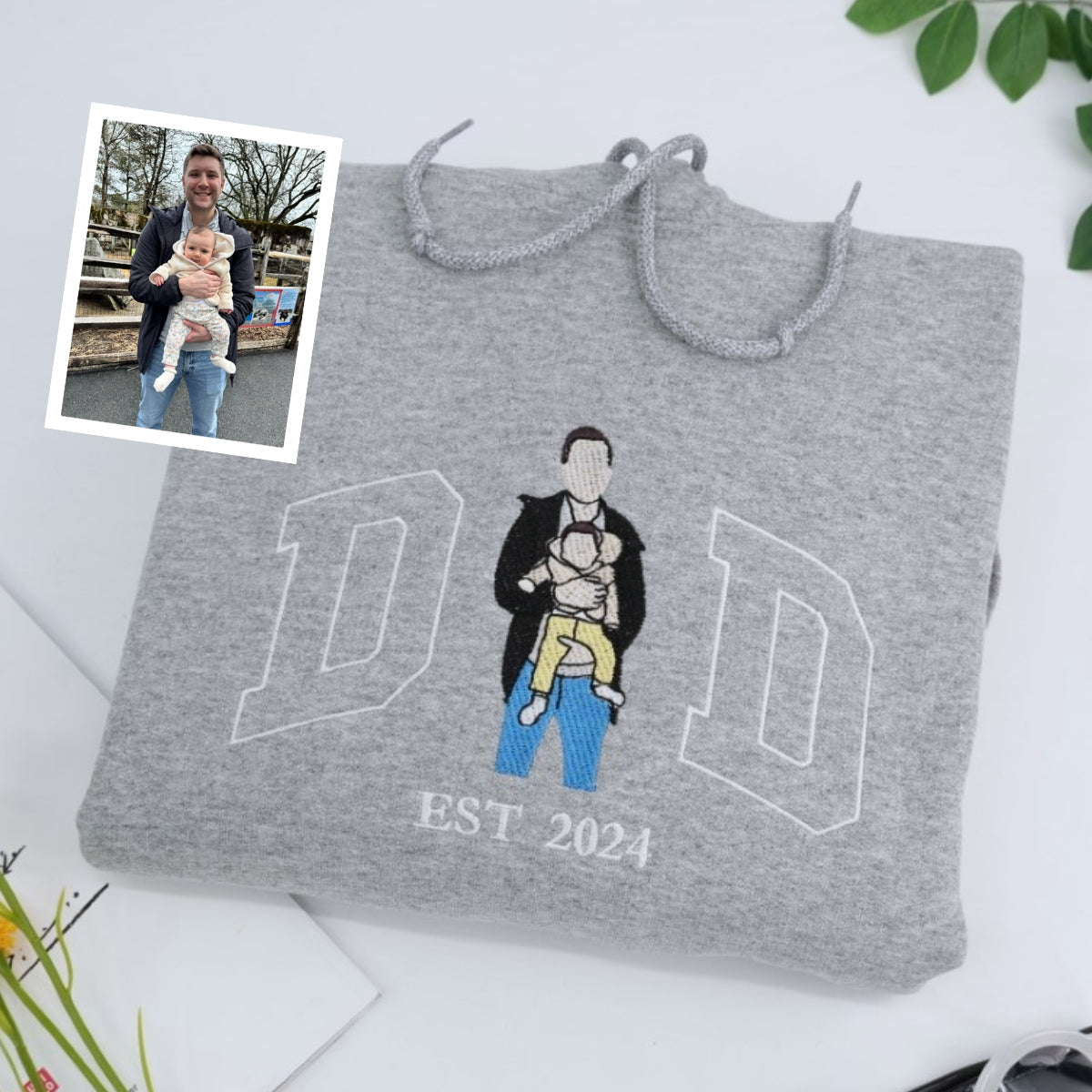 Cool Dad Custom Embroidered Hoodie - Personalized New Father's Day Gift