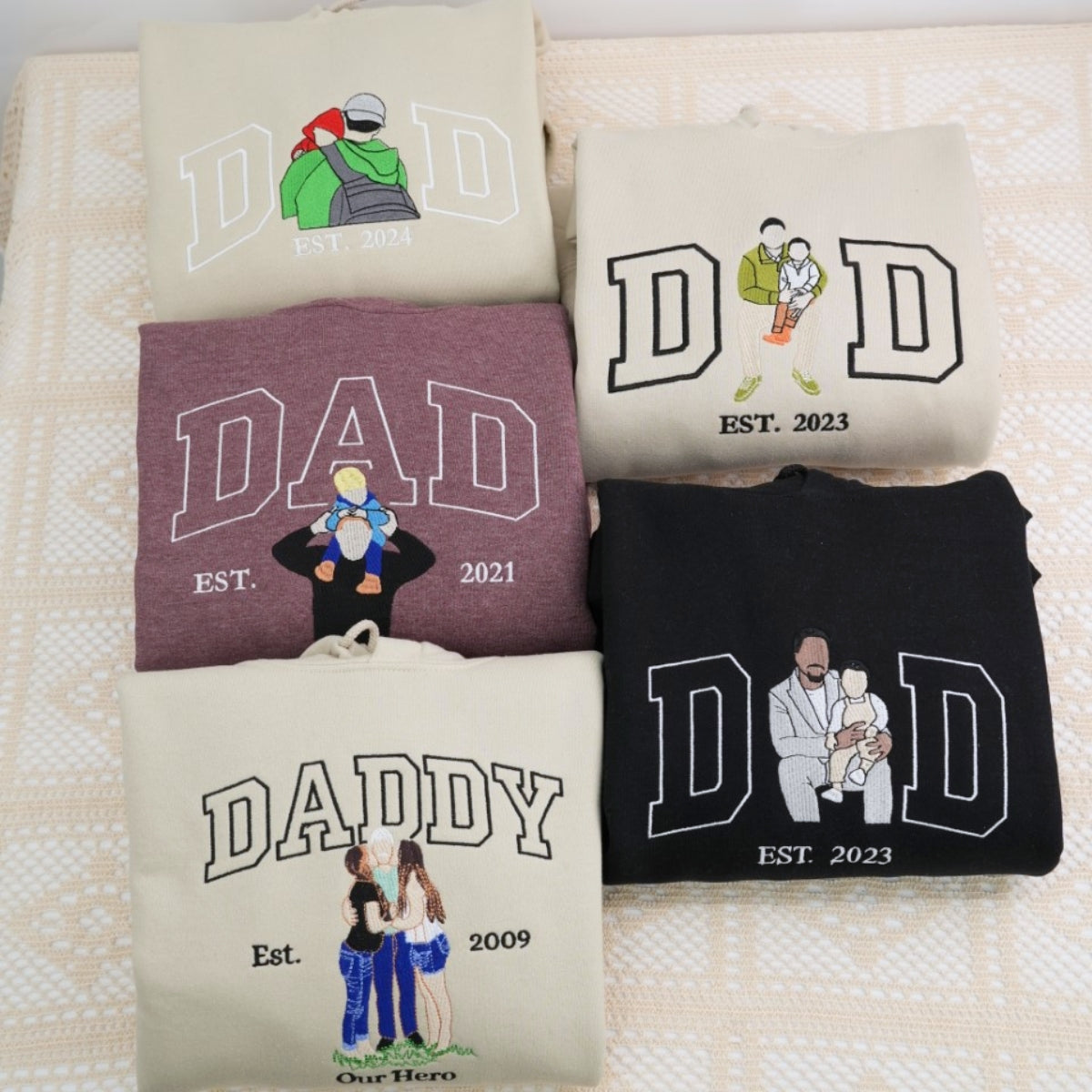 Cool Dad Custom Embroidered Hoodie - Personalized New Father's Day Gift