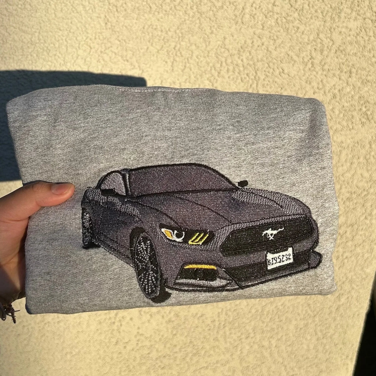 Car Portrait Custom Embroidered Hoodie - Vehicle Sweatshirt - Car Enthusiast Gift