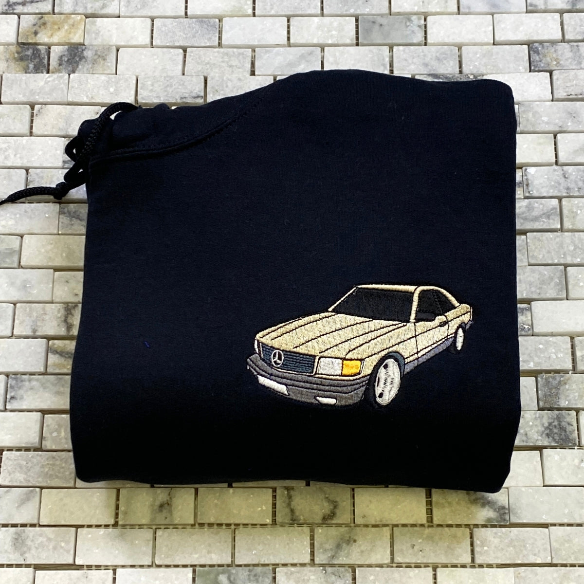 Custom Car Portrait Embroidered Hoodie - Automotive Enthusiast - Personalized Car Guy Gift