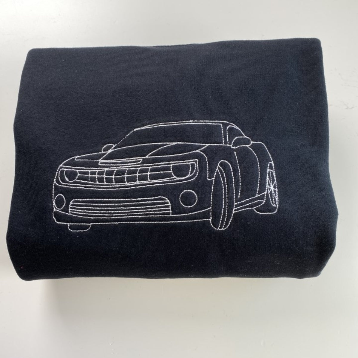 Custom Car Line Art Embroidered Sweatshirt - Minimalist Vehicle Hoodie - Car Enthusiast Gift
