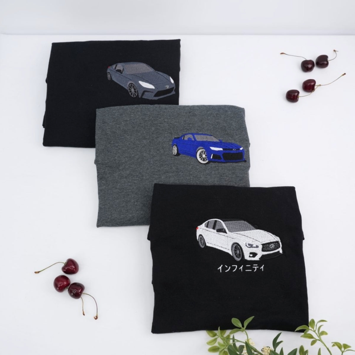 Custom Car Embroidered T-Shirt - Sports Car Apparel - JDM Automotive Enthusiast Gift