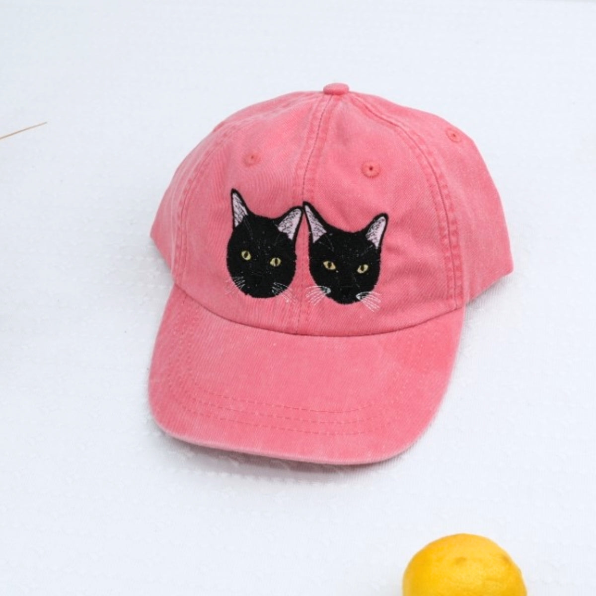 Custom Cat Photo Embroidered Cap - Pet Portrait Accessory - Personalized Cat Parent Gift