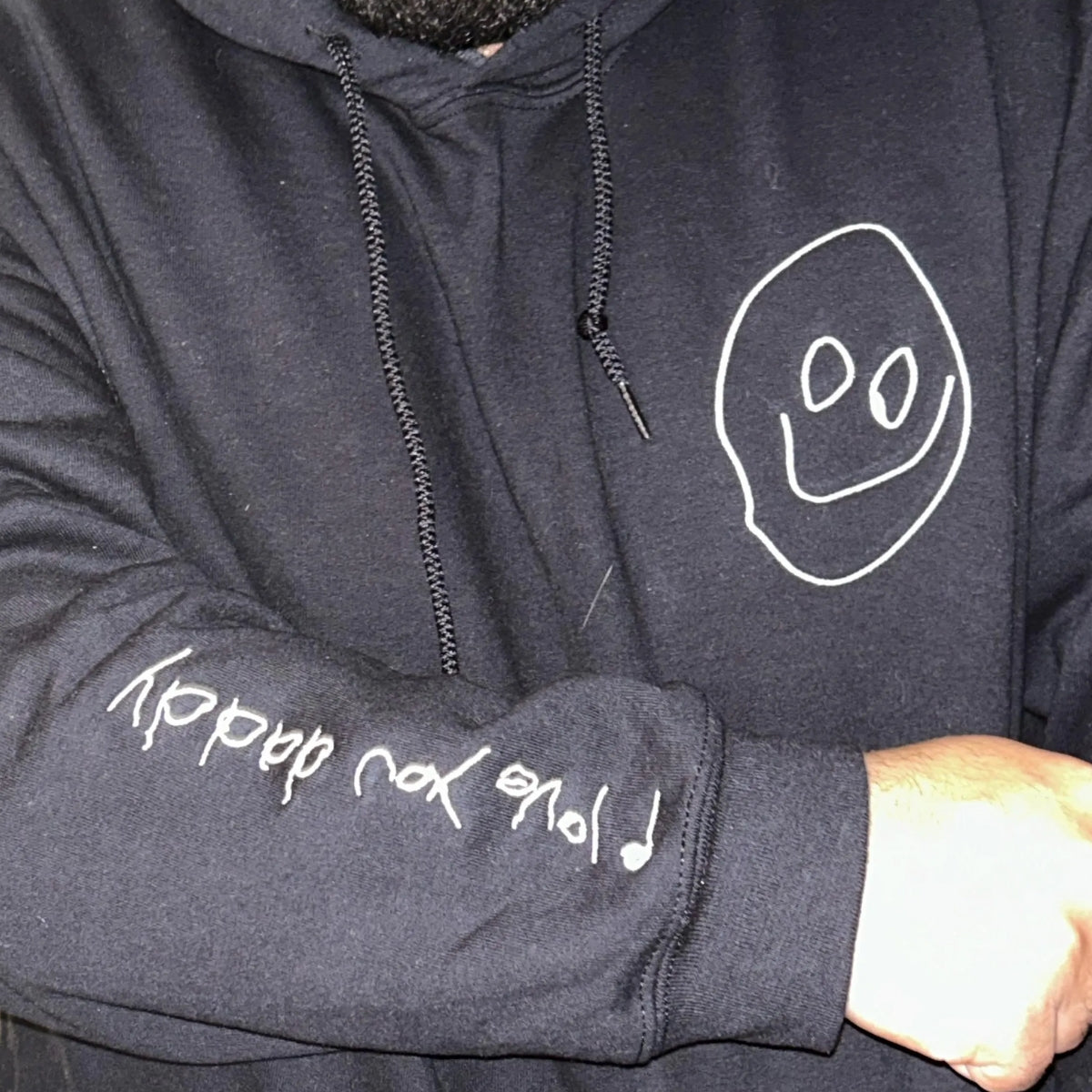 Custom Child Artwork Embroidered Sweatshirt - Kids Handwriting Hoodie - Personalized Family Keepsake
