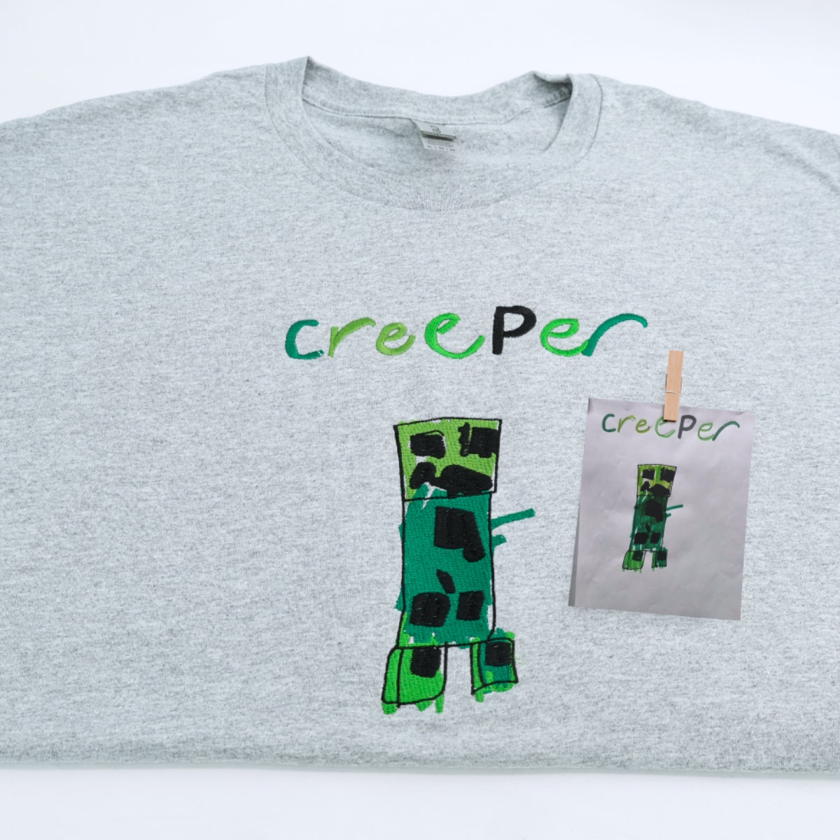 Custom Child Drawing Embroidered Sweatshirt - Kids Artwork - Personalized Family Keepsake