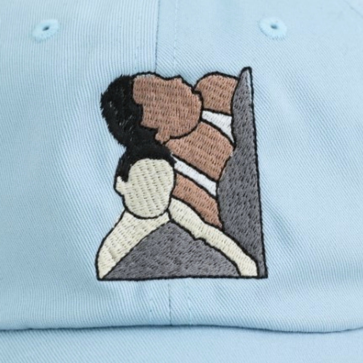 Dad Baby Portrait Custom Embroidered Hat - Father Child Cap - Personalized New Dad Gift