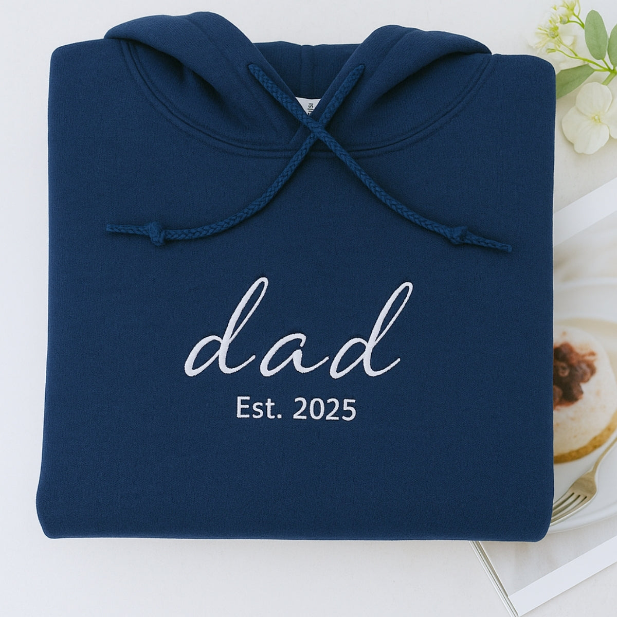 Dad Custom Embroidered Hoodie - EST Children Names - Personalized Family Gift