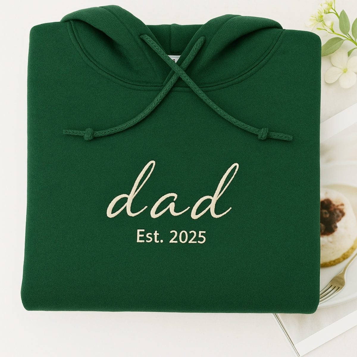 Dad Custom Embroidered Hoodie - EST Children Names - Personalized Family Gift